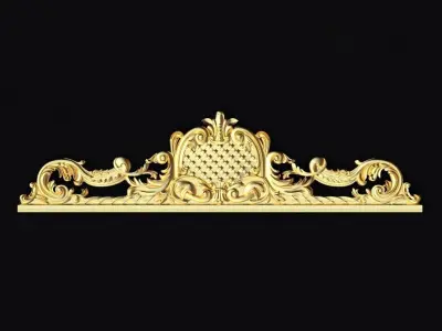 Central decor ornament for furniture 3D model 728