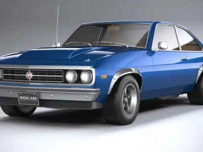 Generic Coupe 1978 with interior 3D model