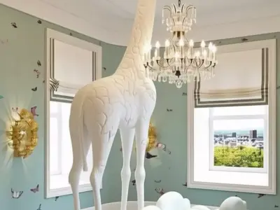 Giraffe Statue 3D Monumental Animal Sculpture Luxury Low-poly 3D model