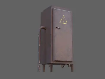 Electrical box Low-poly 3D model