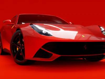 Ferrarri F12 Berlinetta Fully Rigged for blender 3D model