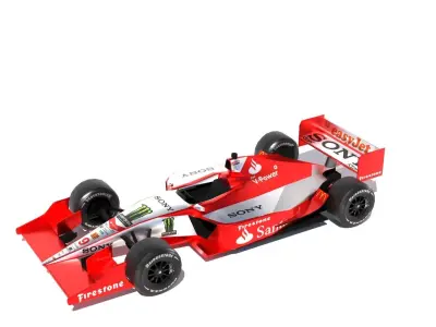 Formula 1 honda indy car Low-poly 3D model