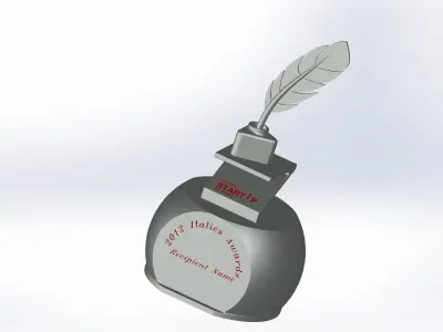 Italics award trophy Free 3D model