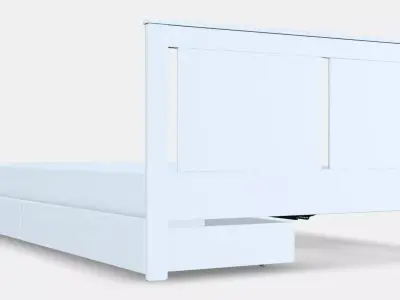 SONGESAND Bed frame with 2 storage boxes Low-poly 3D model
