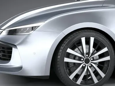 Generic Hatchback V1 2022 Low Poly 3D model