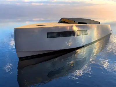 VanDutch 40 Yacht Low-poly 3D model