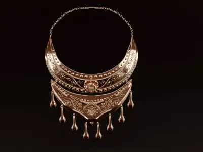 Necklace Choker Low-poly 3D model