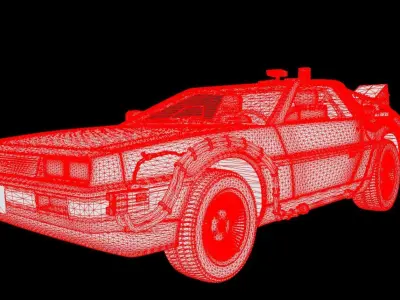 DeLorean DMC-12 Back To The Future episode 1 3D model