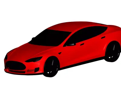 Tesla S car 3D model