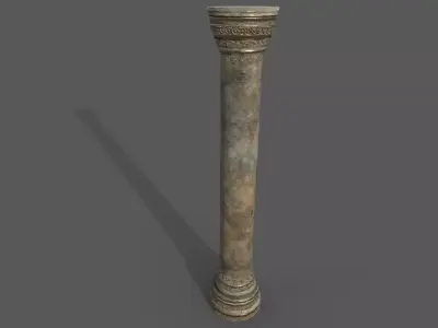 Marble column Low-poly 3D model