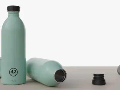 Stainless Steel Water Bottle 3D model buy
