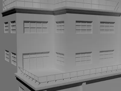 Spur Mall Low-poly 3D model