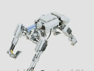 Industrial Mecha Exoskeleton Robot Low-poly 3D model