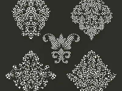 Ornament set 004 3D model