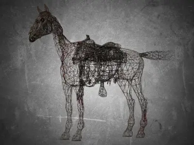 Horse Pack 03 - 6 MODEL 3D model