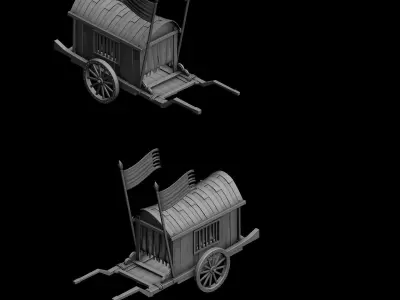 Game War - carriage 2701 3D model