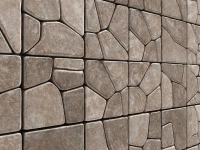 Stone splinter decoration n2 3D model