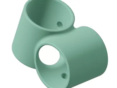 Plastic Crossover Pipe Fitting Toy 3D model