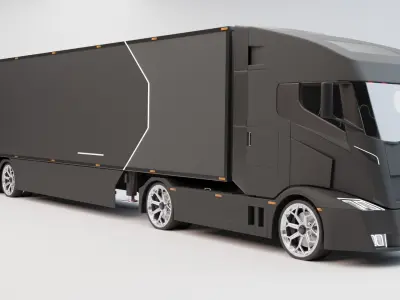 Modern Semi-truck 3D model