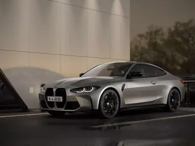 Car Render Scene - Rooftop parking - Corona render Low-poly 3D model