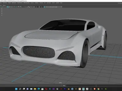 Concept 3d Car Model low poly and High Poly 3D model