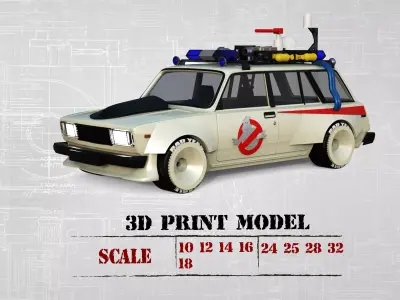 Ghostbusters Ecto Lada Riva Nova Scale Car Model Kit 3D print model