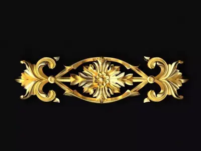 Central decor ornament for furniture 3D model 352