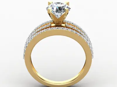 Luxury Engagement Ring 3D print model