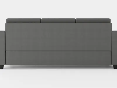 3 Seater Sofa Low-poly 3D model