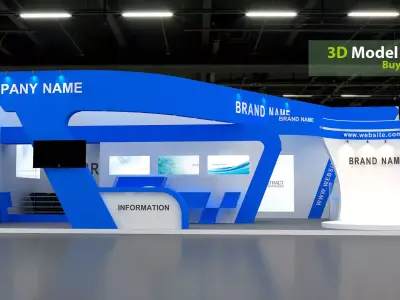 3d model exhibition booth 3D model 3D model