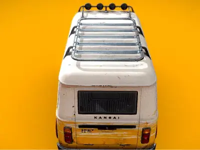 Japanese Drift Van 3D Model 3D model