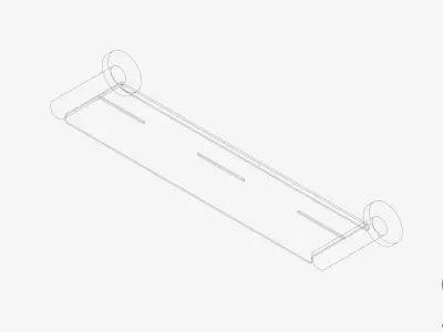 Shelf - Shower - Luxury - Round Low-poly 3D model