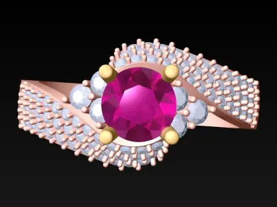 Diamond Ring - Womens Rings - GN150 3D print model