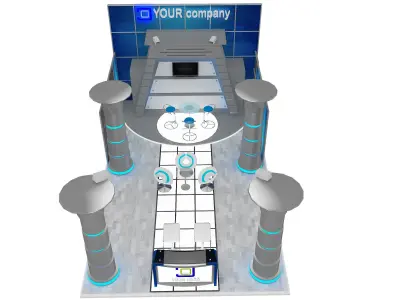 Booth Exhibition Stand a589a 3D model