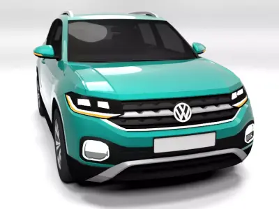 VW T-CROSS LOWPOLY Low-poly 3D model