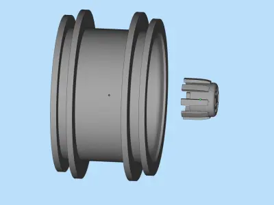 Printable car rims 8 Hole Toyota Hilux Chassis WPL 3D print model