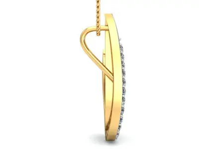 Solitaire Women Pendant 3dm STL OBJ FBX Renders Details 3D print model 47