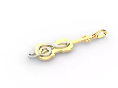 violin pendant  3D print model