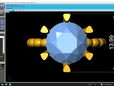 Hongkong Luxury Diamond Women Ring 3D Model A4844 3D print model