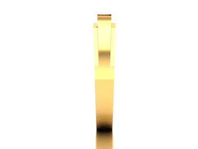 Band 3dm Render Details mens gold ring with diamond 3D print model