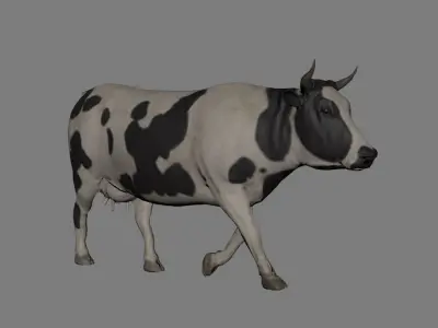 Cow Animated VFX Grace Low-poly Low-poly 3D model