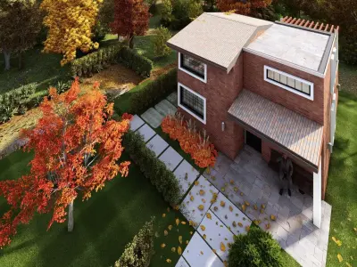 Small 3 Bedroom Floor Plan Low-poly 3D model