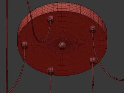 Tube Pendant White 3D model