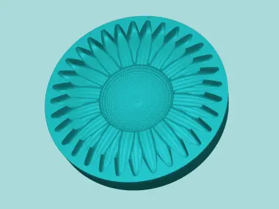 Sunflower 11 - Silicone Mold Maker - Template 3D print model
