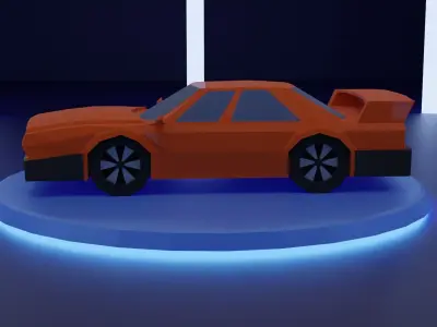 low poly car Low-poly 3D model