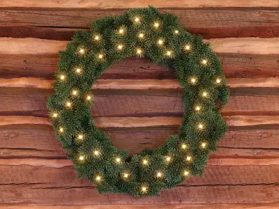 Decorative Christmas Wreath 3D model