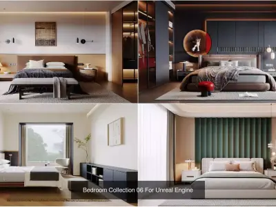 Bedroom Mega Pack 01 3D Model Collection