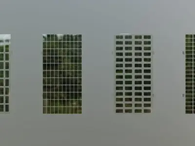 Bifacial Solar Glass Panel 2278x1134x10mm 3D model
