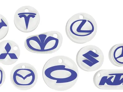 Car logos Kechain 3D print model