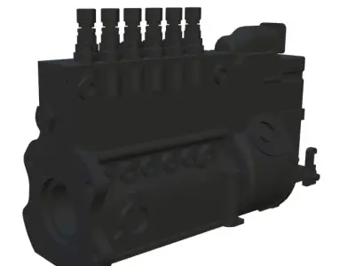 Bosch P7100 Injection Pump 3D model